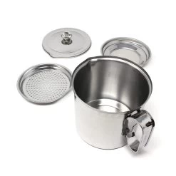 Ichibishi Stainless Steel Oil Storage Pot -Professional Furniture And Kitchen Supplies Store ichibishi stainless steel cooking oil keeper with double filter strainer 1 2l oil storage containers 6926290714707