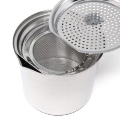 Ichibishi Stainless Steel Oil Storage Pot -Professional Furniture And Kitchen Supplies Store ichibishi stainless steel cooking oil keeper with double filter strainer 1 2l oil storage containers 6926291927123
