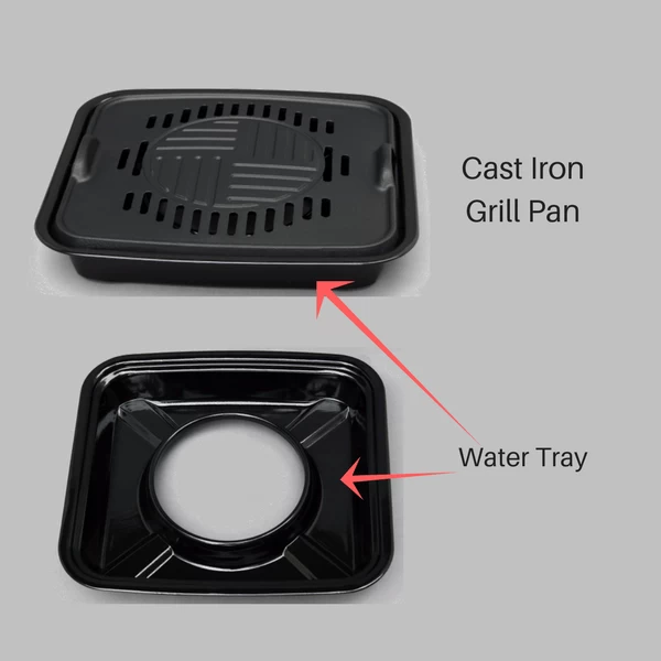Ikenaga Cast-Iron Yakiniku Barbecue Griddle Water Pan For Portable Gas Stove 4 Ikenaga Cast-Iron Yakiniku Barbecue Griddle Water Pan For Portable Gas Stove - Image 2