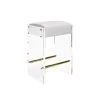 Worlds Away Indy Acrylic Panel Counter Stool With White Vinyl Cushion & Brass Hardware 2 Worlds Away Indy Acrylic Panel Counter Stool With White Vinyl Cushion & Brass Hardware -Professional Furniture And Kitchen Supplies Store indy wh 69221.1538510025