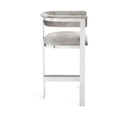 Interlude Home Darcy Hide Counter Stool - Nickel -Professional Furniture And Kitchen Supplies Store interlude home darcy hide counter stool nickel 149128 5719538663468