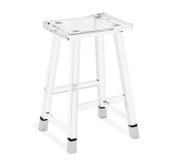 Interlude Home Reva Counter Stool In Nickel
