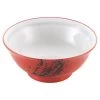 EBM Porcelain Red Glazed Ramen Noodle Soup Bowl