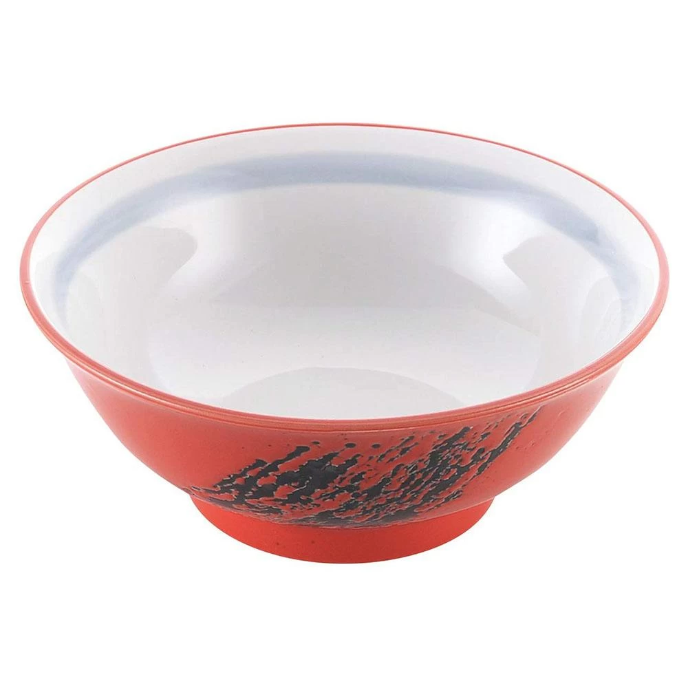 EBM Porcelain Red Glazed Ramen Noodle Soup Bowl 4 EBM Porcelain Red Glazed Ramen Noodle Soup Bowl - Image 2