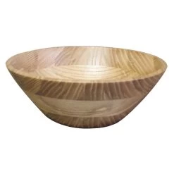 Kijihiki White Ash Salad Bowl With Flat Edge