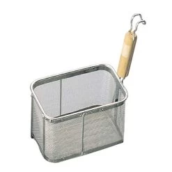 Three Snow Tebo Deep Square Noodle Strainer With Wooden Handle