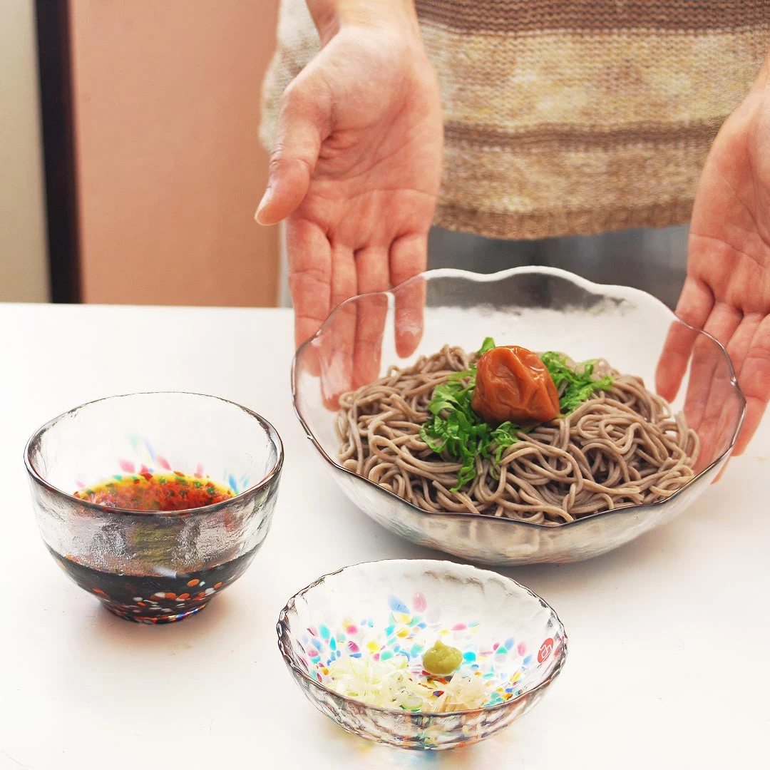 ADERIA Tsugaru Vidro Soda-Lime Glass Noodle Bowl Set 4 ADERIA Tsugaru Vidro Soda-Lime Glass Noodle Bowl Set - Image 2