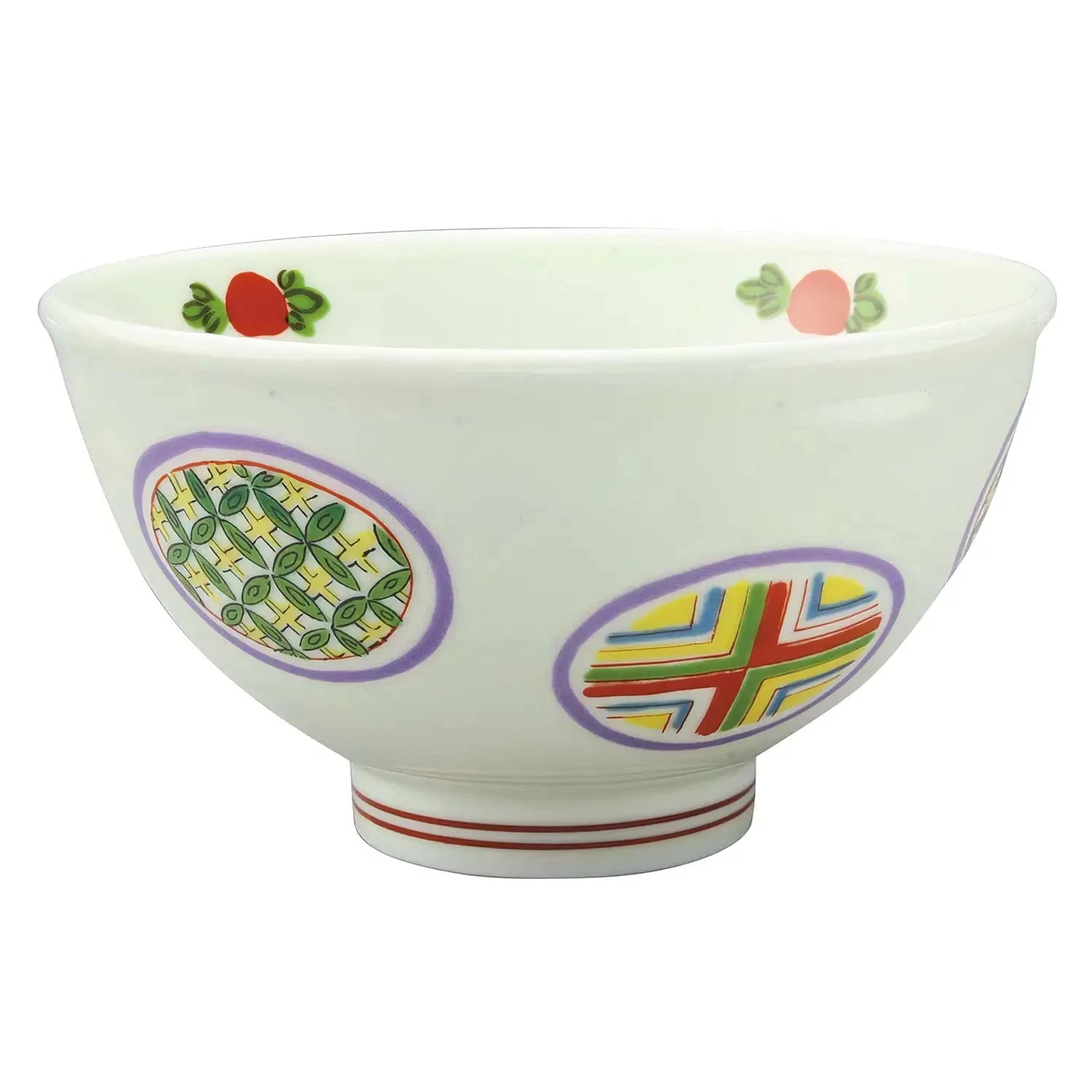 EBM Porcelain Tempered Donburi Bowl Madori-marumon 14.9cm 3 EBM Porcelain Tempered Donburi Bowl Madori-marumon 14.9cm