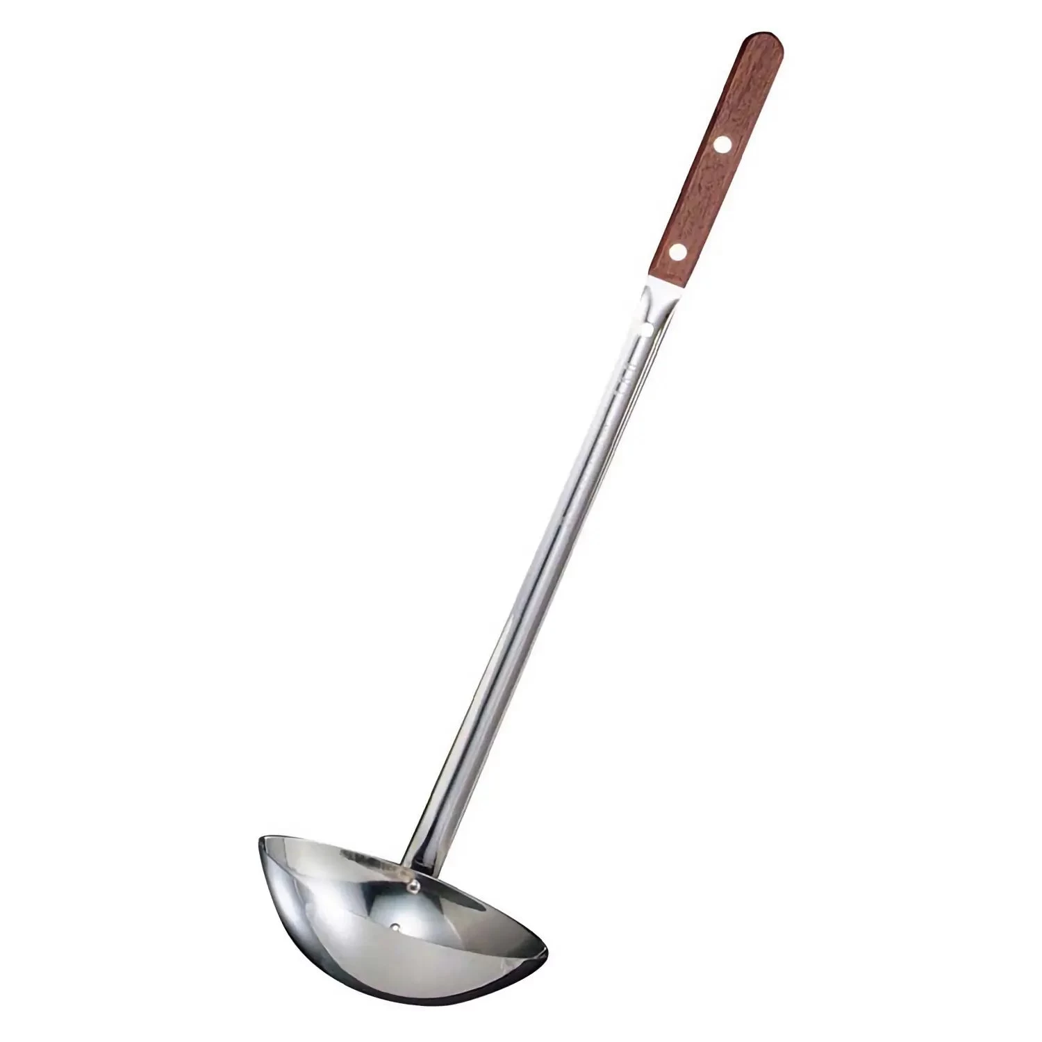 EBM Stainless Steel Double-Sided-Scooping Long Ladle With Wooden Handle 3 EBM Stainless Steel Double-Sided-Scooping Long Ladle With Wooden Handle