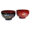 Echizen Shikki Synthetic Resin Couple Soup Bowls Mandarin Ducks