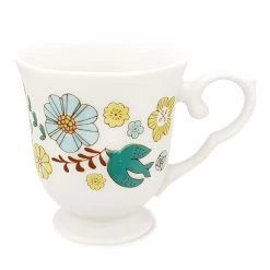HAREKUTANI Porcelain Flower Bird Mug -Professional Furniture And Kitchen Supplies Store HAREKUTANIPorcelainFlowerBirdMug 2