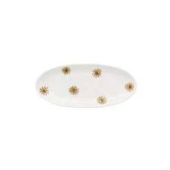 HAREKUTANI Porcelain Flower Oval Plate