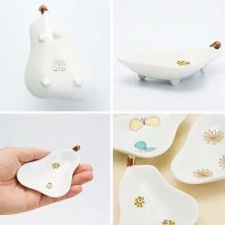 HAREKUTANI Porcelain Pear Plate With Ladybug 7 HAREKUTANI Porcelain Pear Plate With Ladybug -Professional Furniture And Kitchen Supplies Store HAREKUTANIPorcelainPearPlatewithLadybug 3