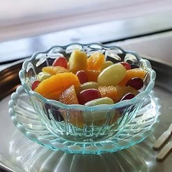 Hirota Glass Yukinohana Soda-Lime Glass Blue Shallow Bowl -Professional Furniture And Kitchen Supplies Store HirotaGlassYukinohanaSoda LimeGlassBlueShallowBowl 3