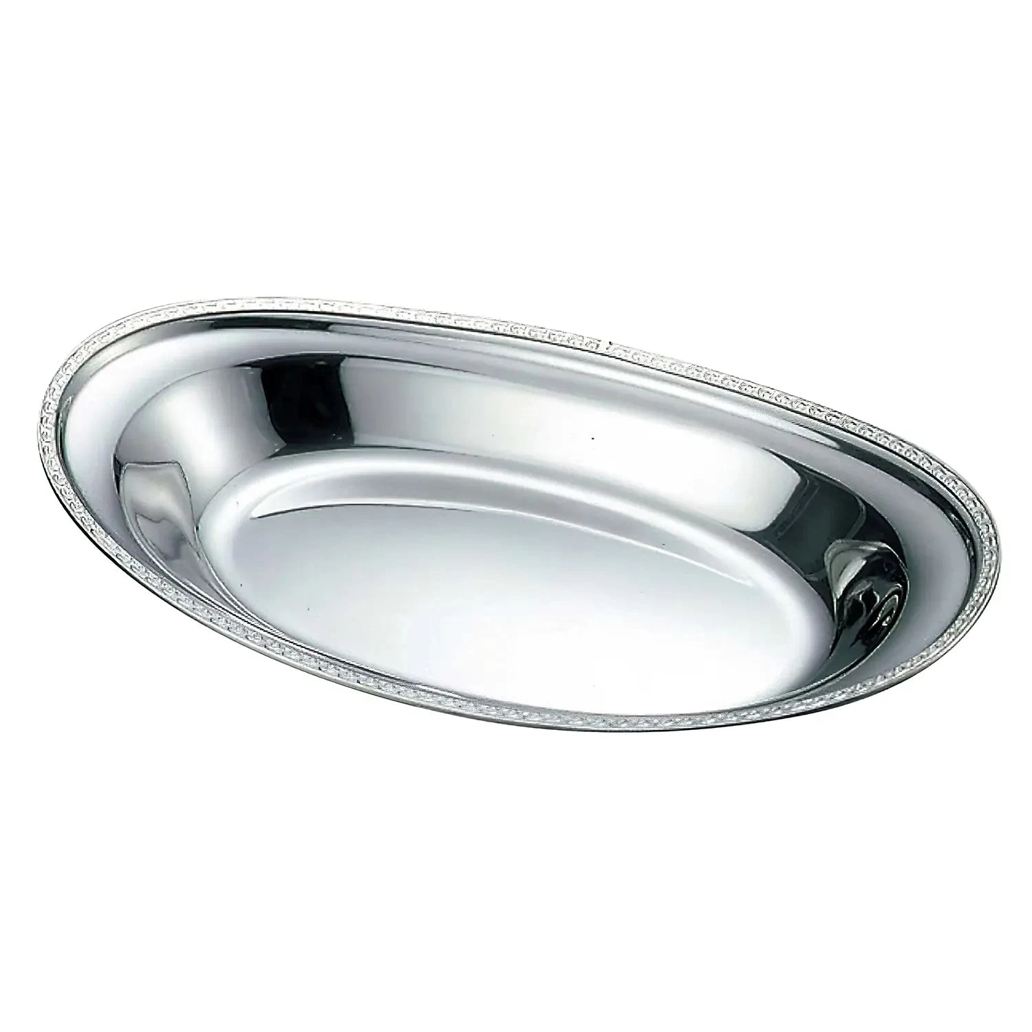 Ikeda Stainless Steel Curry Plate Wave Pattern 3 Ikeda Stainless Steel Curry Plate Wave Pattern
