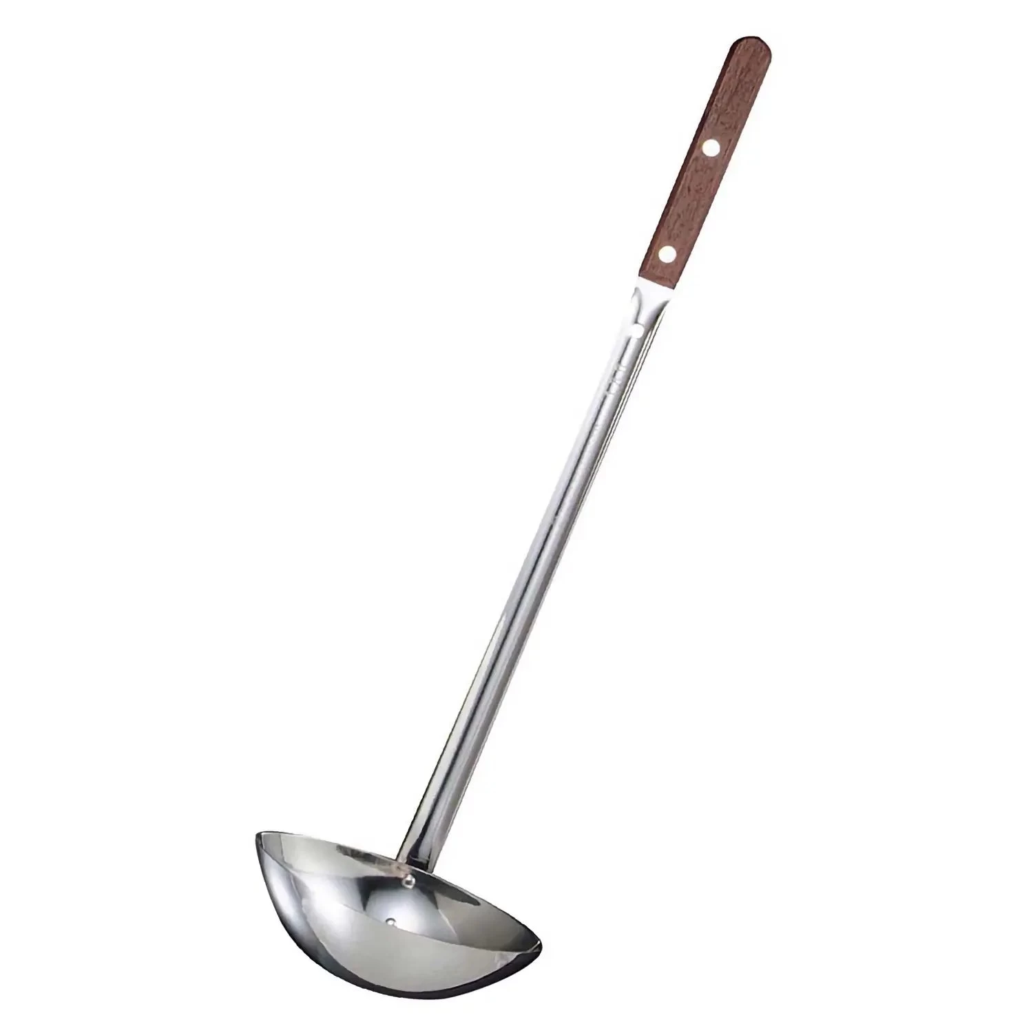 MARUTAMA Stainless Steel Double-Sided-Scooping Long Ladle With Wooden Handle 3 MARUTAMA Stainless Steel Double-Sided-Scooping Long Ladle With Wooden Handle