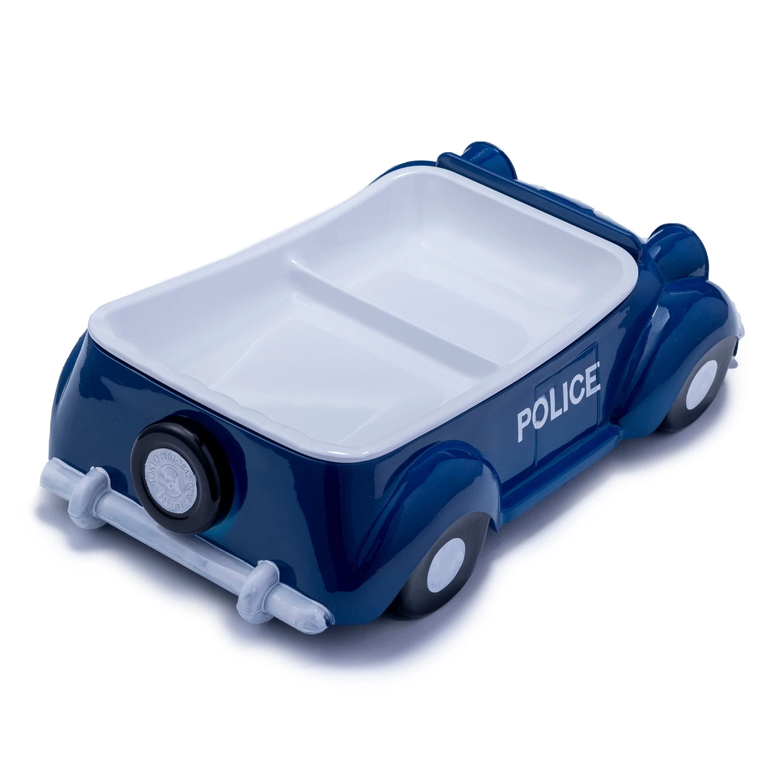 Niimi Melamine 3D Police Car Hand-Painted Kids Plate 4 Niimi Melamine 3D Police Car Hand-Painted Kids Plate - Image 2