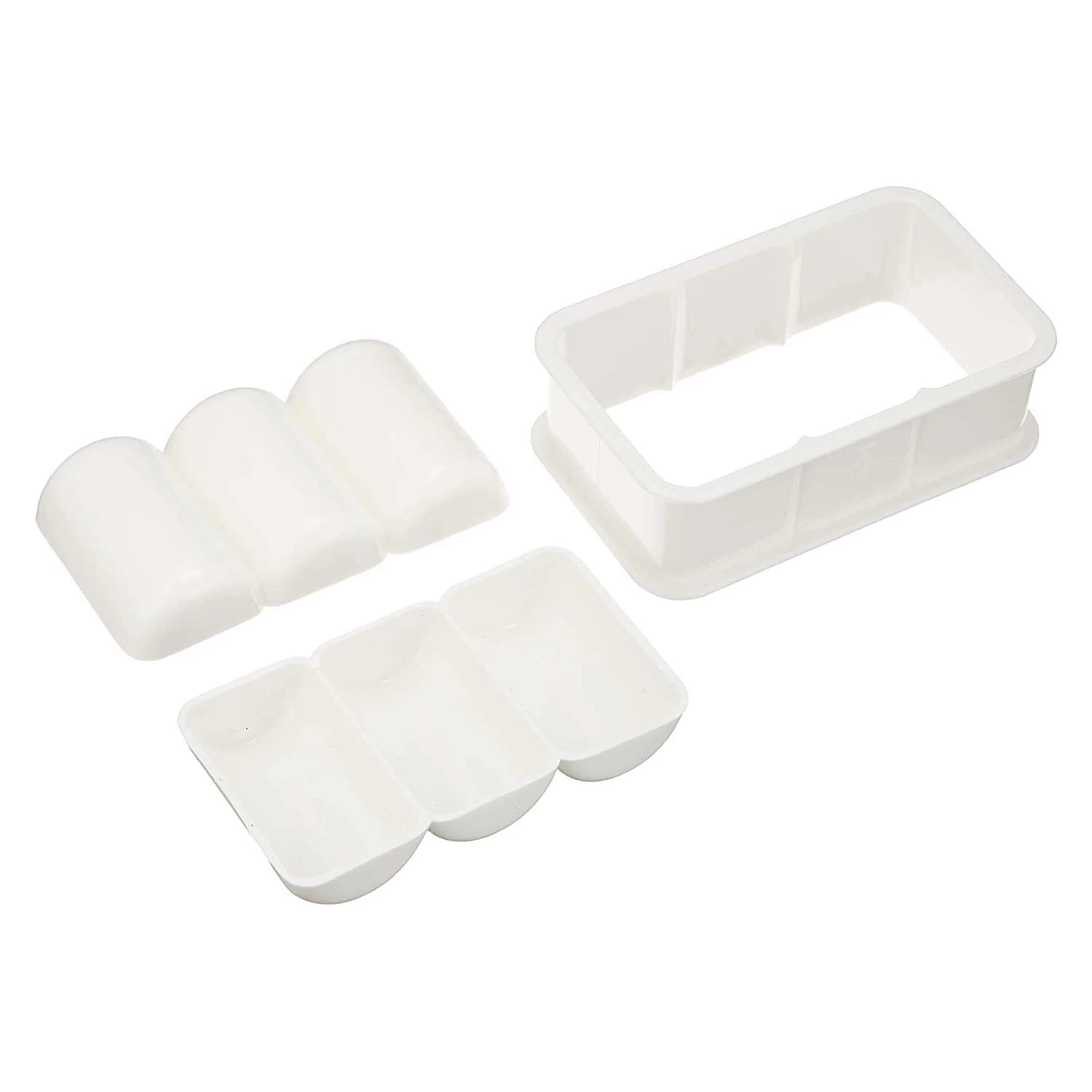 Nishiki Kasei Polypropylene Bale Shaped Onigiri Rice Ball Mold 3-Piece 4 Nishiki Kasei Polypropylene Bale Shaped Onigiri Rice Ball Mold 3-Piece - Image 2