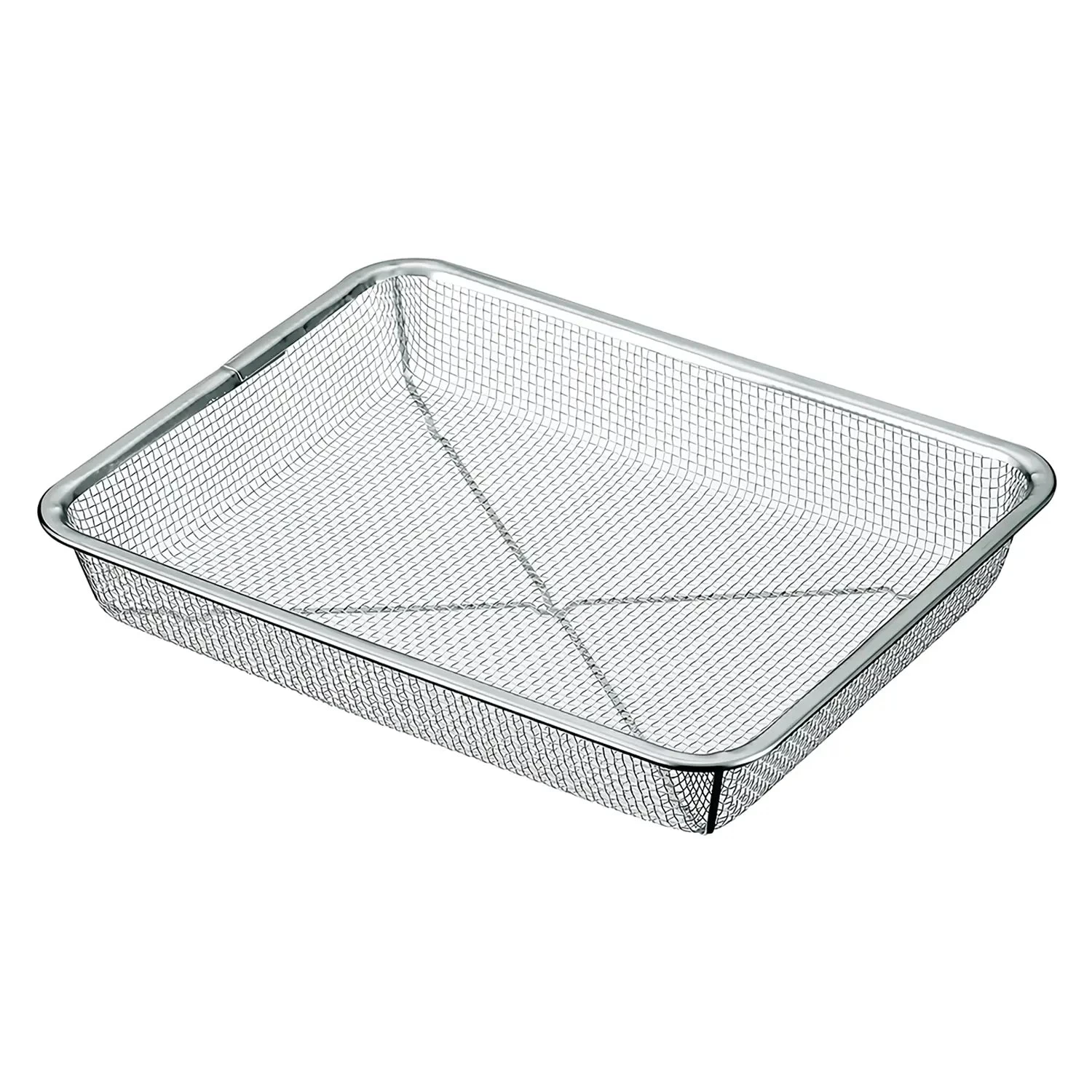 Three Snow Stainless Steel Rectangle Deep Mesh Colander (6.5 Mesh) 3 Three Snow Stainless Steel Rectangle Deep Mesh Colander (6.5 Mesh)