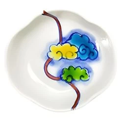 Soukyu Porcelain Lucky Charm Koduke Tiny Bowl Iridescent Clouds