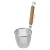 Three Snow Stainless Steel Udon Tebo Noodle Strainer Flat Base With Flat Wooden Handle -Professional Furniture And Kitchen Supplies Store ThreeSnowStainlessSteelUdonTeboNoodleStrainerFlatBasewithFlatWoodenHandle
