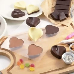 TIGERCROWN PET Resin Curvy Heart Chocolate Mold -Professional Furniture And Kitchen Supplies Store TigercrownPETResinCurvyHeartChocolateMold 2