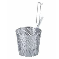 YUKIWA Stainless Steel Perforated Udon Tebo Noodle Strainer Flat Base