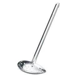 YUKIWA Stainless Steel Side-Scooping Ladle With Holes