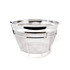 Benkei Stainless Steel Heavy Duty Deep Colander For Draining Washed Rice