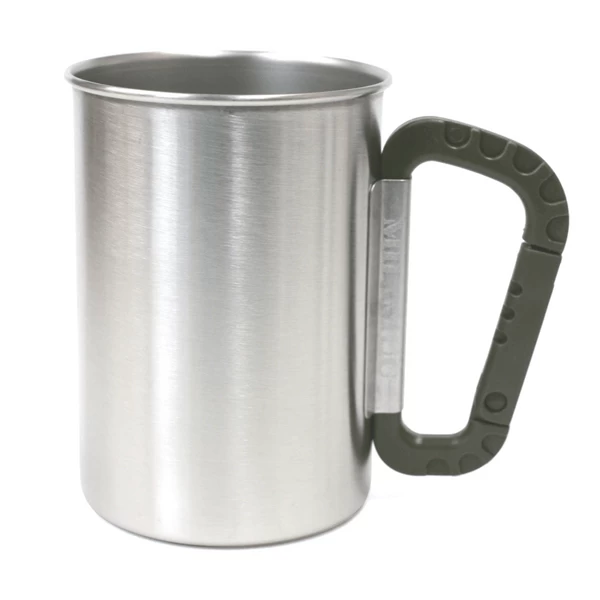 Takeda Stainless Steel Mug With Plastic Karabiner Handle 4 Takeda Stainless Steel Mug With Plastic Karabiner Handle - Image 2