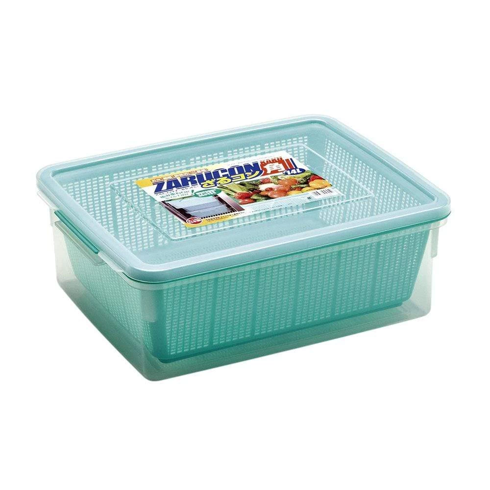 TAKEYA Zarucon Square Plastic Mesh Bowl With Lid 3 TAKEYA Zarucon Square Plastic Mesh Bowl With Lid