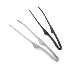 Todai Rikyu Black Stainless Steel Chopstick Tongs -Professional Furniture And Kitchen Supplies Store todai rikyu black stainless steel non slip yakiniku bbq clever tongs cooking tongs 4486545309779